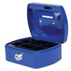 Geldkist Pavo met muntgleuf 125x95x60mm blauw foto