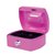 Geldkist Pavo met muntgleuf 125x95x60mm roze