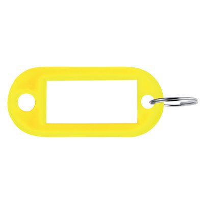 Porte-clés Pavo en plastique jaune 100 pièces