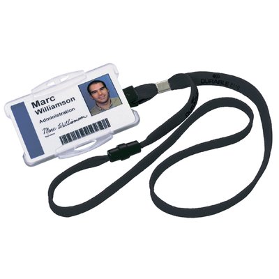 Textielkoord Durable 8119 met klem zwart
