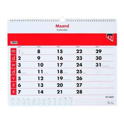 Maandkalender 2027 Quantore