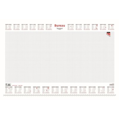 Bureau-onderlegblok 2027 Quantore ruit 56,5X36cm wit
