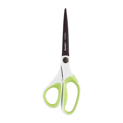 Schaar Scotch 20cm titanium met groot oog groen blister