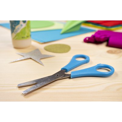 Ciseaux enfant Westcott 130mm droitier bouts ronds bleu ciel