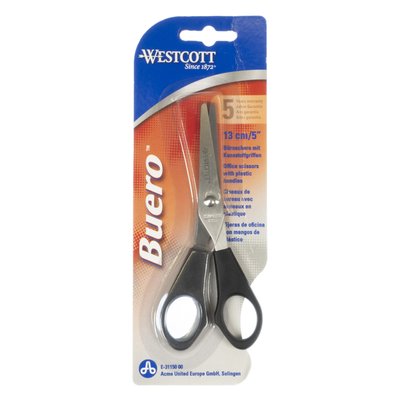 Ciseaux Westcott Buro 130mm inox manche plastique