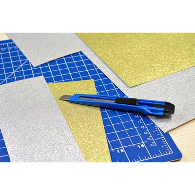 Cutter Westcott Office 9mm curseur coulissant bleu