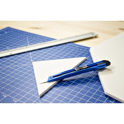 Cutter Westcott Office 9mm curseur coulissant bleu