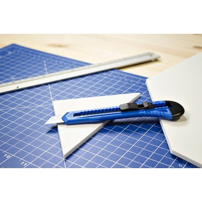 Snijmes Westcott Office 18mm met schuifsluiting blauw