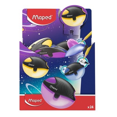 Taille-crayon Maped Galatic 1 trou présentoir 24 pièces assorti