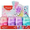 Puntenslijper Maped Connect 2-gaats met gum pastel assorti foto
