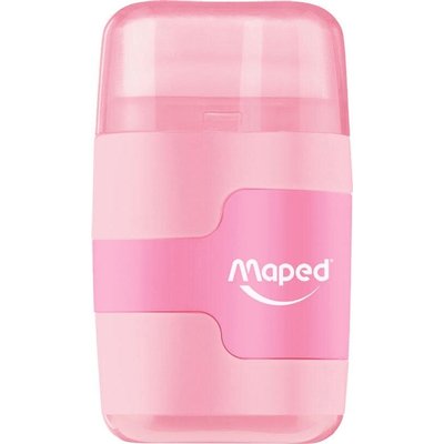 Puntenslijper Maped Connect 2-gaats met gum pastel assorti