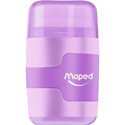Puntenslijper Maped Connect 2-gaats met gum pastel assorti