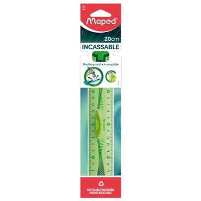 Liniaal Maped Flex met grip 20cm assorti