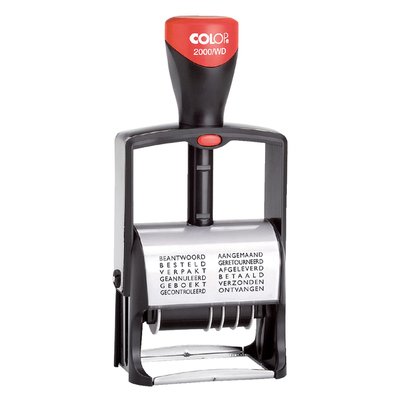 Woord-datumstempel Colop Heavy Duty 2000/WD Classic Line 12 teksten