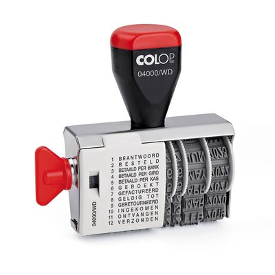 Woord-datumstempel Colop 04000/WD 12 teksten