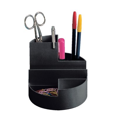 Organiseur MAULrundbox 7 compartiments Ø140x125mm noir