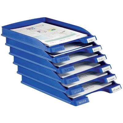 Corbeille à courrier Leitz Plus Slim A4 bleu