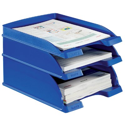 Corbeille à courrier Leitz Plus Slim A4 bleu