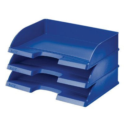 Corbeille à courrier Leitz Plus A4 maxi paysage bleu