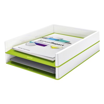 Brievenbak Leitz WOW A4 wit/groen