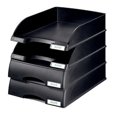 Corbeille à tiroir Leitz Plus A4 Maxi noir