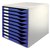 Module de classement Leitz A4 10 tiroirs bleu/blanc