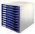 Ladenblok Leitz A4 10 laden blauw/wit