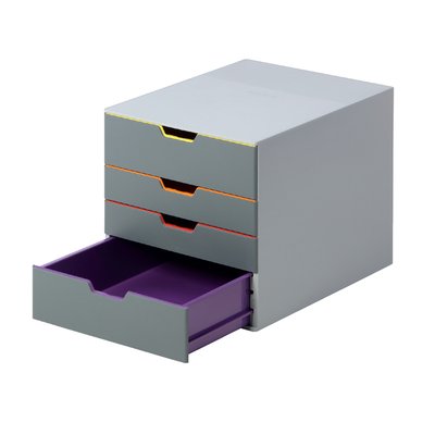 Ladenbox Durable Varicolor 4 laden grijs
