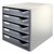 Ladenblok Leitz A4 5 laden donkergrijs/wit
