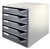 Ladenblok Leitz A4 5 laden donkergrijs/wit