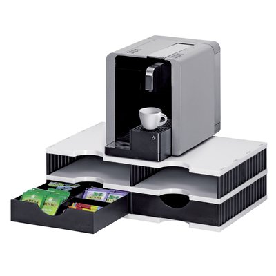 Module de classement Styrodoc A4 4 casiers noir/gris