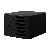 Module à tiroirs Djois Re-Solution 6 tiroirs fermés noir