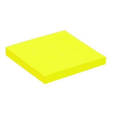 Memoblok Quantore 76x76mm neon geel 100 vel