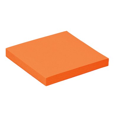 Bloc mémos Quantore 76x76mm néon orange 100 feuilles