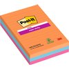 Memoblok Post-it 4690 Super Sticky 101x152mm lijn Bangkok 3 stuks foto