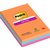 Memoblok Post-it 4690 Super Sticky 101x152mm lijn Bangkok 3 stuks