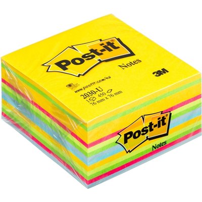 Memoblok Post-it 2030 76x76mm kubus ultra assorti