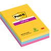 Memoblok Post-it 4690 Super Sticky 101x152mm lijn Carnival 3 stuks foto