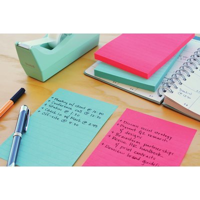Memoblok Post-it 4690 Super Sticky 101x152mm lijn Carnival 3 stuks