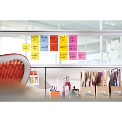 Memoblok Post-it Z-Note S330 Super Sticky 76x76mm 14+ 2 assorti