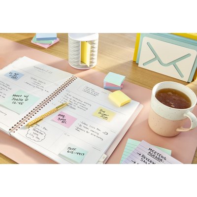 Bloc-mémos Post-it 653 38x51mm recyclé jaune 24 pièces