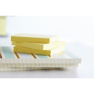 Memoblok Post-it 655 76x127mm recycled geel 16x100 vel