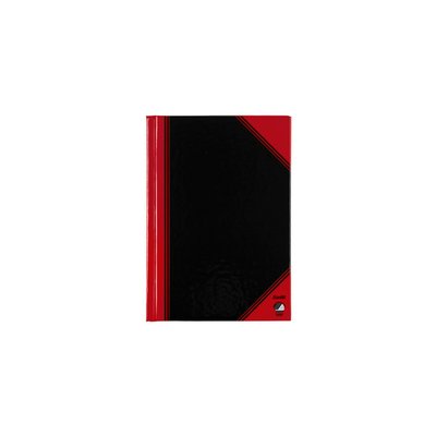 Cahier de notes Bantex noir/rouge A6 ligné 70g 96 feuilles