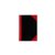 Cahier de notes Bantex noir/rouge A6 ligné 70g 96 feuilles