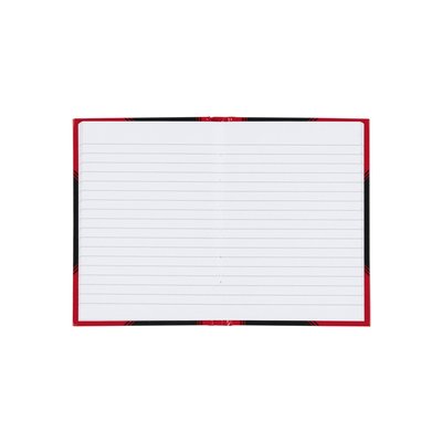 Cahier de notes Bantex noir/rouge A6 ligné 70g 96 feuilles