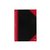 Cahier de notes Bantex noir/rouge A5 ligné 70g 96 feuilles