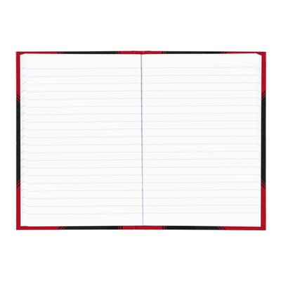Cahier de notes Bantex noir/rouge A5 ligné 70g 96 feuilles