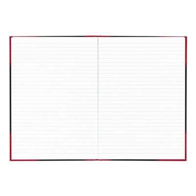Notitieboek Bantex zwart/rood A4 lijn 70gr 96vel