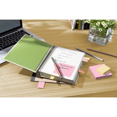 Bloc-mémos Post-it 654-1B 76x76mm recyclé jaune 6 pièces