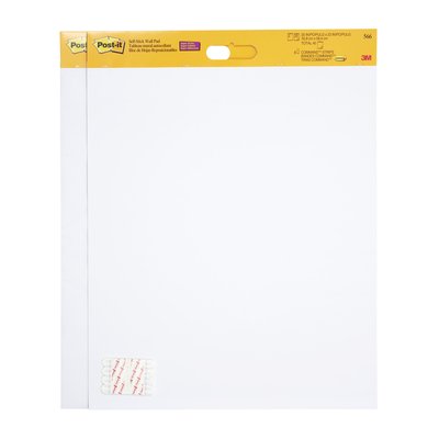 Meeting chart Post-it 566 Super Sticky 50,8x60,9cm uni incl. bandes Command 2 pièces
